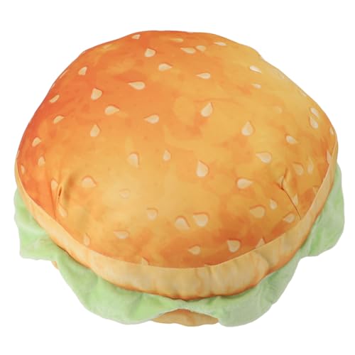 Burger-Kissen für, Hamburger-Plüsch, weiches Plüsch-Sofa-Stuhl-Bodenkissen, lustiges Lebensmittel-Stofftier, gefülltes Cheeseburger-Spielzeug für Kinder von Kelepu