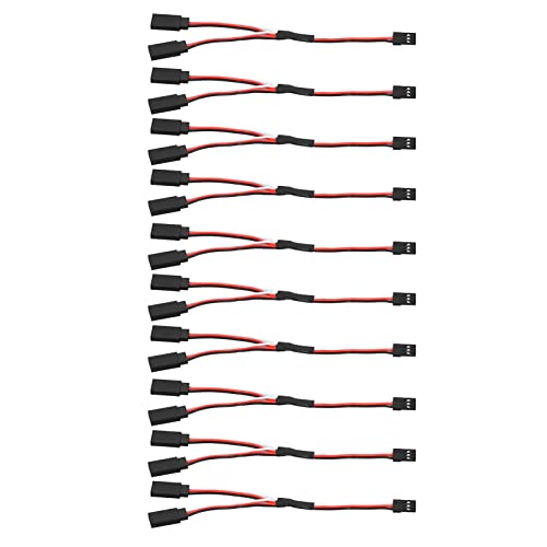 Kelepu Servo-Verlängerungskabel, Y-Typ-Anschlussplatine, Fernbedienung, 10-teiliges Set für RC-Autos, Hubschrauber, Flugzeuge (Y Type 150mm Female to Double Male) von Kelepu