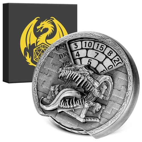 7-in-1 Zunge Schatztruhe Fingerspitzen-Kreisel DND Würfel Spinner DND Starter Set 7-in-1 Metall Würfel Set D&D Geschenke mit Drachenlogo Geschenkbox Tischspiele Rollenspiel Brettspiel Zubehör Silber 7-in-1 Zunge Schatztruhe Fingerspitzen-Kreisel DND Würfel Spinner DND Starter Set 7-in-1 Metall Würfel Set D&D Geschenke mit Drachenlogo Geschenkbox Tischspiele Rollenspiel Brettspiel Zubehör Silber von Keller & Weber