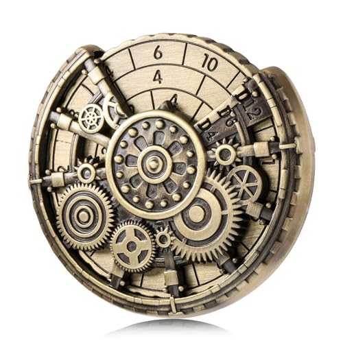 DND Radwürfel Spinner, DND Würfelset, 7-in-1 Zahnrad Metallische D&D Würfel, Zahnrad Roulette Würfel Spinner für DND Würfelset, D&D Geschenke mit Geschenkbox, Rollenspiel Brettspiel Zubehör, Bronze von Keller & Weber