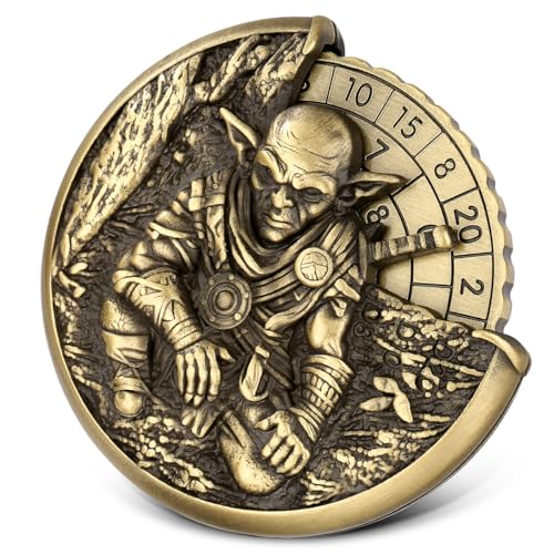 Goblin Fingerspitzen Gyro, DND Radwürfel Spinner, 7-in-1 Metall D&D Würfel, Roulette Würfel Spinner für DND, D&D Geschenke mit Drachen Logo Geschenktüte, MTG, Rollenspiel Brettspiel Zubehör, Bronze Goblin Fingerspitzen Gyro, DND Radwürfel Spinner, 7-in-1 Metall D&D Würfel, Roulette Würfel Spinner für DND, D&D Geschenke mit Drachen Logo Geschenktüte, MTG, Rollenspiel Brettspiel Zubehör, Bronze von Keller & Weber