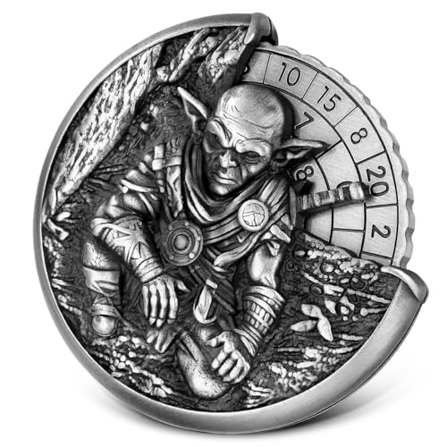 Goblin Fingerspitzen Gyro, DND Radwürfel Spinner, 7-in-1 Metall D&D Würfel, Roulette Würfel Spinner für DND, D&D Geschenke mit Drachen Logo Geschenktüte, RPG, Rollenspiel Brettspiel Zubehör, Silber Goblin Fingerspitzen Gyro, DND Radwürfel Spinner, 7-in-1 Metall D&D Würfel, Roulette Würfel Spinner für DND, D&D Geschenke mit Drachen Logo Geschenktüte, RPG, Rollenspiel Brettspiel Zubehör, Silber von Keller & Weber