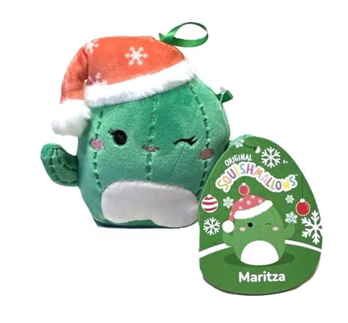 Squishmallows 10,2 cm Ornament Offiziell lizenziertes Kellytoy Plüsch – Sammlerstück, weiches und quetschbares Stofftierspielzeug, 10,2 cm (4 Zoll) (Maritza der Kaktus 10,2 cm) von Kelly Toy