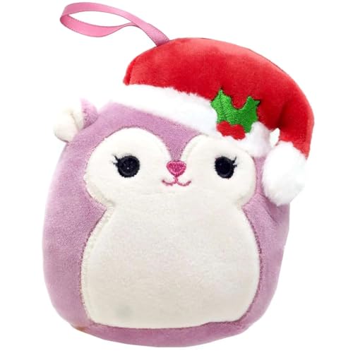 Squishmallows 10,2 cm Ornament Offiziell lizenziertes Kellytoy Plüsch – Sammlerstück, weiches und quetschbares Stofftierspielzeug, 10,2 cm (Allina das Eichhörnchen, 10,2 cm) von Kelly Toy