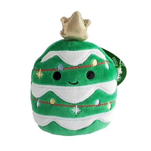 Squishmallows 10,2 cm Ornament Offiziell lizenziertes Kellytoy Plüsch – Sammlerstück, weiches und quetschbares Stofftierspielzeug, 10,2 cm (Johann der Weihnachtsbaum, 10,2 cm) von Kelly Toy