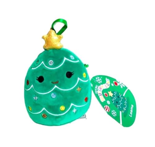 Squishmallows 10,2 cm Ornament Offiziell lizenziertes Kellytoy Plüsch – Sammlerstück, weiches und quetschbares Stofftierspielzeug, 10,2 cm (Leama der Weihnachtsbaum, 10,2 cm) von Kelly Toy