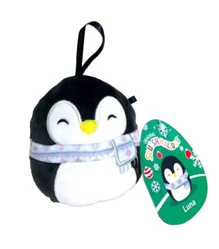 Squishmallows 10,2 cm Ornament Offiziell lizenziertes Kellytoy Plüsch – Sammlerstück, weiches und quetschbares Stofftierspielzeug, 10,2 cm (Luna der Pinguin, 10,2 cm) von Kelly Toy