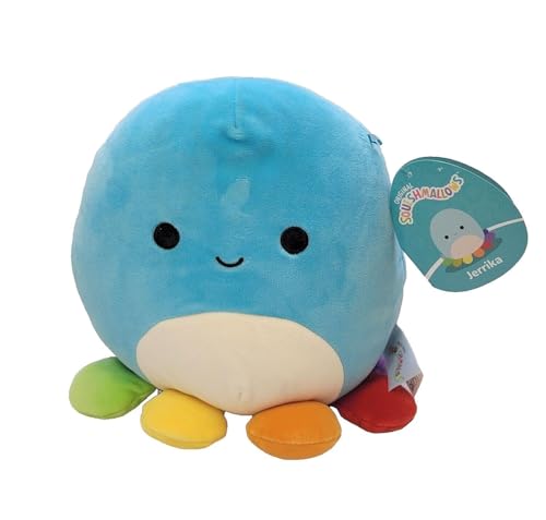 Squishmallows 12,7 cm Offiziell lizenziertes Kellytoy Plüsch – Sammlerstück, weiches & Squishy Stofftier Spielzeug 12,7 cm (Jerrika der Oktopus, 12,7 cm) von Kelly Toy