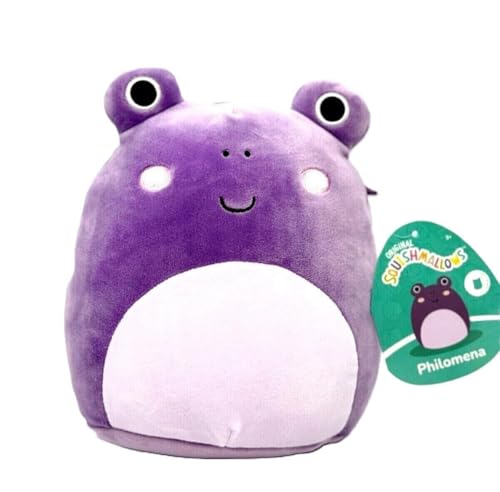 Squishmallows 19,1 cm Offiziell lizenziertes Kellytoy Plüsch – Sammlerstück, weiches & Squishy Stofftier Spielzeug, 19,1 cm (7,5 Zoll) (Philomena der Frosch 19,1 cm) von Kelly Toy