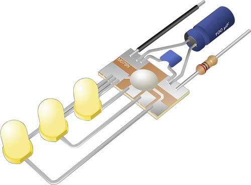 Kemo M079N Lauflicht Bausatz Ausführung (Bausatz/Baustein): Bausatz 3 V/DC, 6 V/DC von Kemo