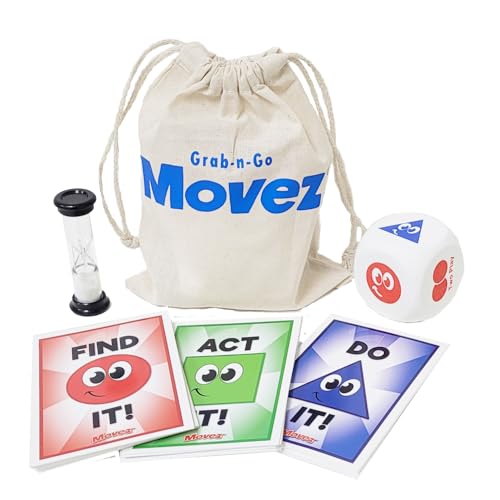 Kenson Kids Grab n Go Movez, Scharaden, Schnitzeljagd, Übungsspiel für Kinder, Zuhause oder Klassenzimmer, ab 3 Jahren, für 2 Spieler oder Gruppen von Kenson Kids