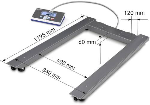 Kern UIB 1.5T-4 Palettenwaage Wägebereich (max.) 1.500 t Ablesbarkeit 500g batteriebetrieben, netzb von Kern