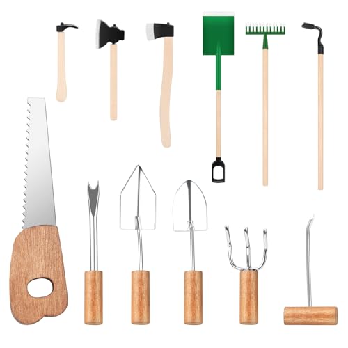 Wichtel Werkzeug,Miniatur Gartenwerkzeug und Axt Wichtel Zubehör Werkzeug Miniatur Werkzeug Wichtel Zubehör Baustelle 1/12 Puppenhaus Zubehör Wichtel Werkzeug,Miniatur Gartenwerkzeug und Axt Wichtel Zubehör Werkzeug Miniatur Werkzeug Wichtel Zubehör Baustelle 1/12 Puppenhaus Zubehör von Keruhsci