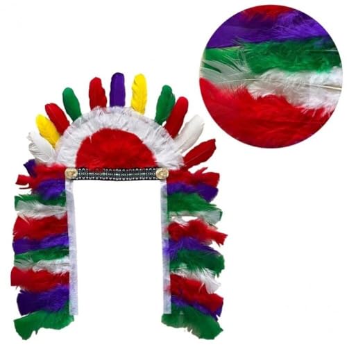 Ethnic American Tribal Kostüm Kopfschmuck Federn, Unisex, Federkopfschmuck Im Indischen Stil Für Foto-requisiten von Keuyeo