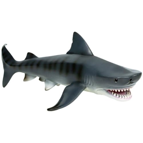 Keuyeo Modell-tigerhai-Figur Aus Der Sealife-Kollektion, Naturgetreue Und Sehr Detaillierte Hohle Tigerhai-Figur, Geschenk Für Jungen Und Mädchen von Keuyeo