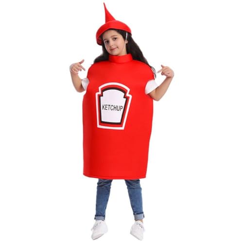 Kinder Schelmisches Ketchup Senf Dressing Halloween Karneval Party Lustige Sauce Rollenspiel Kostüm Halloween von Keuyeo
