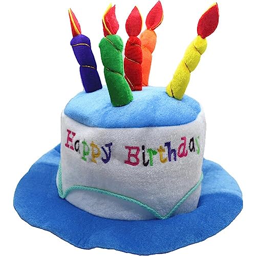 Neuartiger Plüsch-kuchenhut „alles Zum Geburtstag“ Kerzen, Kostümpartyhüte, Fotokabinen-requisiten, Partygeschenke Und Kostümzubehör von Keuyeo