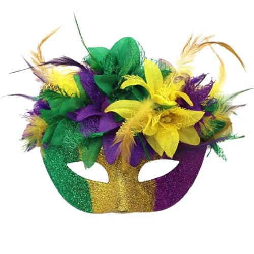 -maskerade-maske, Brasilianischer Karneval, Halbe Gesichtsmaske, Festival, blumen-maske, Party-performance-maske von Keuyeo