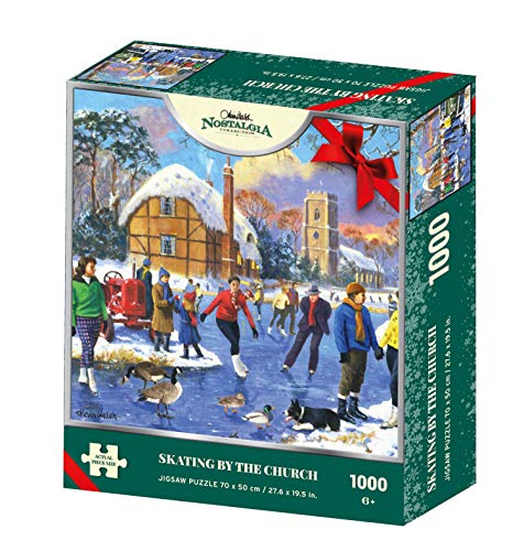 Kevin Walsh K34003 Christmas Collection Skating by The Church Puzzle, 1000 Teile von Kevin Walsh