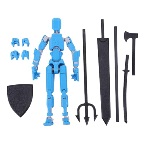 Kexpery 20 cm 3D-Gedruckter beweglicher Roboter mit Mehreren Gelenken, Ganzkörper-Mechanisches Spielzeug, beweglicher Roboter-Schnuller, Spielzeug, kreative Geschenke for Kinder (blau) von Kexpery