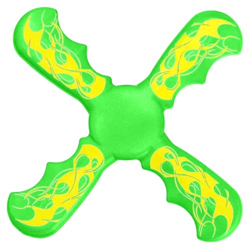 Kexpery Bumerang interaktive Fliegenscheiben mit 3 Klingen, lustiges Rückkehrspielzeug, Dekompression, Geburtstagsgeschenke für Kinder (grün) von Kexpery