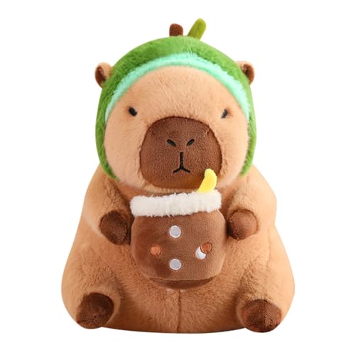 Kexpery Cartoon-Tiere, niedliches Capybara-Plüschtier, Simulation, Capybara, Plüsch, einzigartige braune Plüsch-Geschenke, 30 cm, Capybara, Stofftierspielzeug für Kinder für Mädchen und Jungen von Kexpery