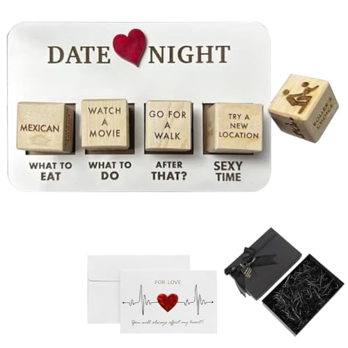 Kexpery Date Night Dice After Dark Edition Paare aus Holz Würfel Entscheidung Lustige Würfel für Paare aus Holz Würfel von Kexpery