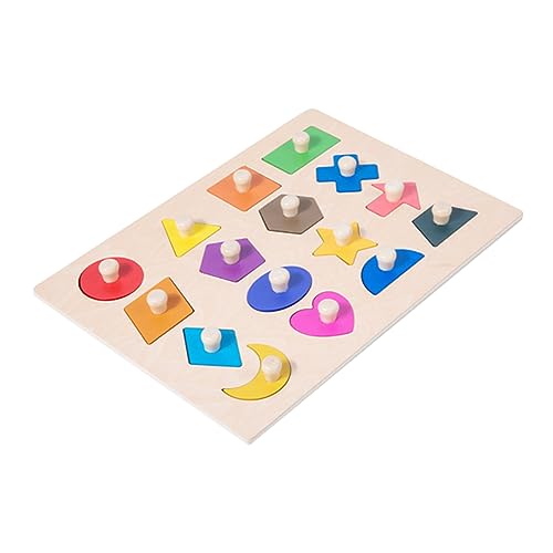 Kexpery Jumbo Formen Montessori Spielzeug Geometrisches Lernspielzeug Lernform Sortierung Spielzeug intellektuelle Entwicklung für Jungen Mädchen (magnetisch, 16 Formplatten) von Kexpery