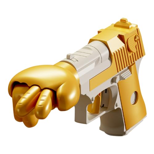 Kexpery Radish Gun Dekompressionsspielzeug, Stressabbau, tragbare Rätselpistole, Eltern-Kind-Interaktion, Partyspielzubehör für Kinder (Gelb) von Kexpery