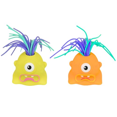 Kexpery Ziehende Monster, Anti-Stress, kleine Monster, Dekompressionsspielzeug, kreatives Puzzle-Spielzeug für Kinder (Gelb Orange) von Kexpery