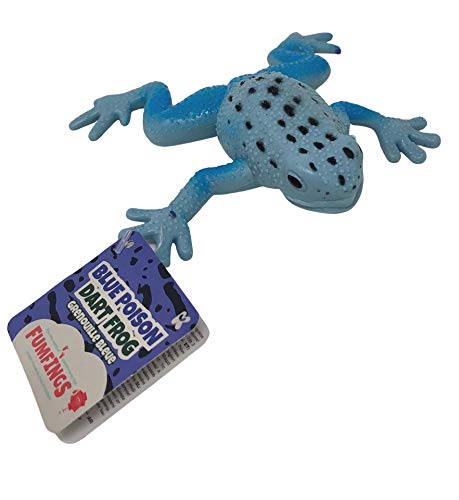 Keycraft Fumfings Strechy Squishy Beanie Toys Blau Poison Dart Frog Geformtes Spielzeug Nach Natur Leben Original Tier Langlebig BPA Frei Waschbar Ideal für Wissenschaft, Schulprojekte von Keycraft