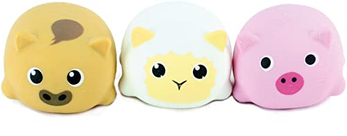 Keycraft Squidgy Farm Animal Stress Toy 8 cm (4 verschiedene Tiere, 1 nach dem Zufallsprinzip gesendet) von Keycraft