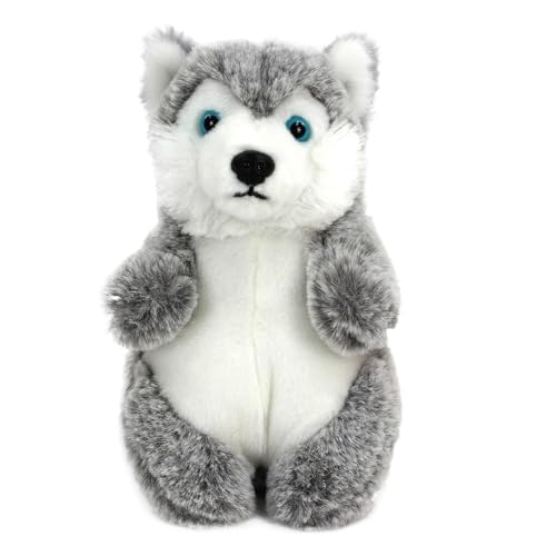 Living Nature Baby Husky Plüschtier | Flauschiger und Kuscheliger Hund | Weiches Spielzeuggeschenk für Neugeborene und Babys | Naturli Umweltfreundlich von Keycraft