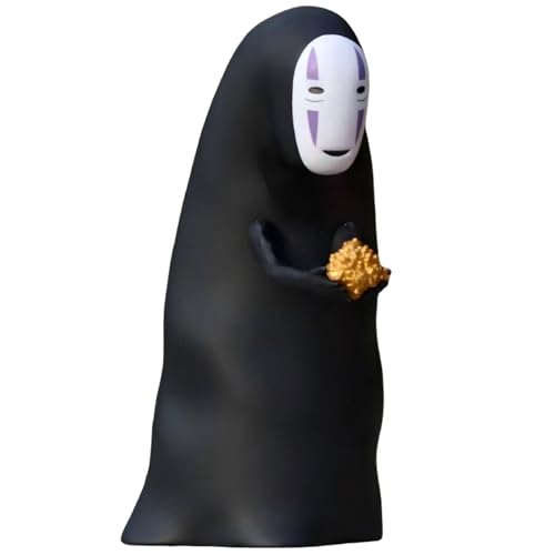 Keyhvao 13,5 cm No Face Man Figur Gold in Hand Modell Statue Stehende Haltung Anime Figuren Niedliche Auto Dekoration PVC Material Geschenke für Fans und Freunde von Keyhvao