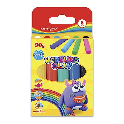 Keyroad KR971976 Plastilin-Knete / 6 Stück à 15 Gramm/Farben für Kinder/Farbmischung, bunt von Keyroad