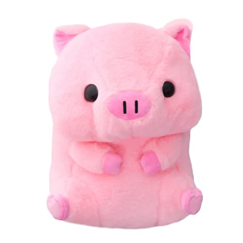 Pig Plüschpuppe Pink Sitzen großes Kopf Schwein Stofftier Spielzeug Kinder Schlaf Begleiter Beschäftigung Puppe 40 cm von Keysun