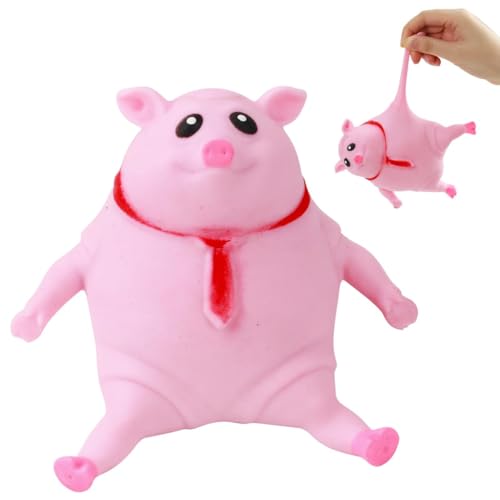 Stress Schwein Stress Spielzeug, Anti Stress Schwein Rosa, Antistress Spielzeug Squishy Pig, Squishy Squeeze Toys, Fidget Toys, Sensorik Autismus Spielzeug Splashy Piggy für Kinder Erwachsener von Keysun