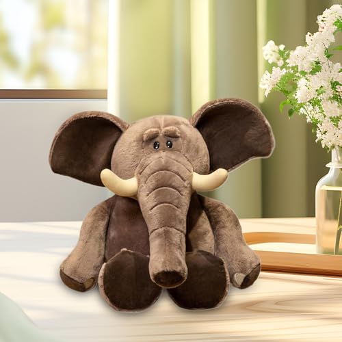 Elefant Kuscheltier, 26cm Elefant Plüschtier Stofftier, Kuschelige Plüschelefant, Süßes Kuscheltier, Kinder Stofftiere, Weiche Stofftierpuppe Für Kinder Und Erwachsene von Keyubria