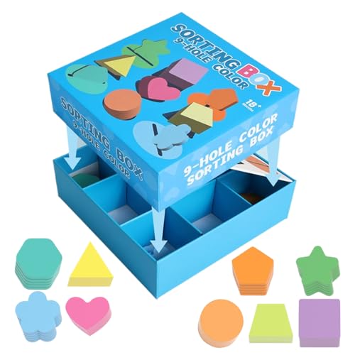 Keyubria Formen Sortierer - 9-Fach Steckspiel Holz Formen & Farben Sortierspiel - Interaktives Lernspielzeug Zur Frühförderung Für Kindergarten Und Vorschule Keyubria Formen Sortierer - 9-Fach Steckspiel Holz Formen & Farben Sortierspiel - Interaktives Lernspielzeug Zur Frühförderung Für Kindergarten Und Vorschule von Keyubria