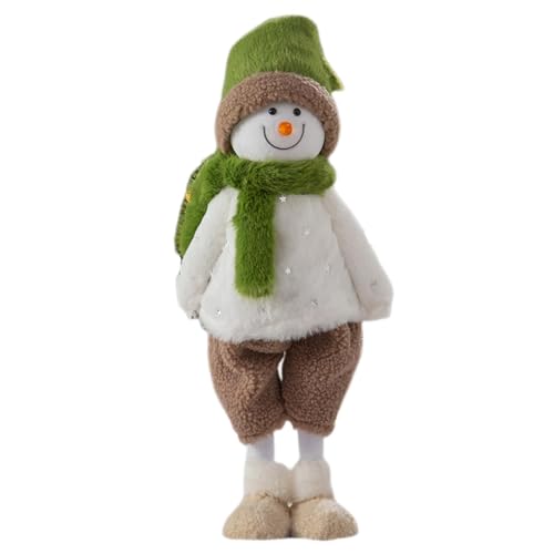 Keyubria Weihnachten Plüschtier Stofftier Weihnachtsfiguren Spielzeug Schneemann Plüschpuppe Weihnachten Dekoration Stofftiere Weiche Kuscheltier Spielzeug Heimdekoration 20x10x46,5 cm von Keyubria