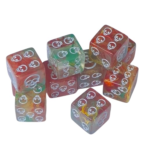 10 Stück 6-seitige runde Skelett-Acrylscheiben für Brettspiel 10 Stück 6-seitige runde Skelett-Acrylscheiben für Brettspiel von Kfwfuaee
