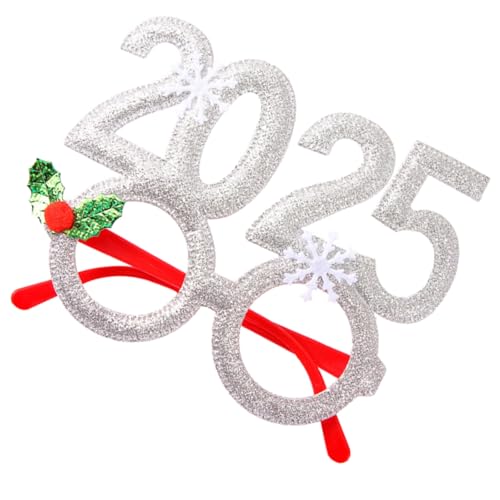 Kfwfuaee 2025 Weihnachtsbrillenrahmen 2025 Neujahr Party Brille Weihnachten Brille für Kinder Erwachsene Weihnachten von Kfwfuaee