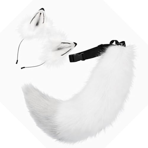 Kfwfuaee handgefertigtes Plüsch-Stirnband mit Pelzschwanz für Halloween-Kostüm-Party Kfwfuaee handgefertigtes Plüsch-Stirnband mit Pelzschwanz für Halloween-Kostüm-Party von Kfwfuaee