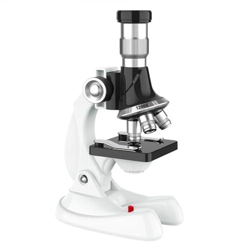 Kinder Biological Microscope Lab LED 1200X School Science Experiment Ausbildung Wissenschaftliche Spielzeuggeschenke Für Kinder von Kfwfuaee