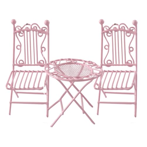 Miniatur-Möbel-Set aus Eisen, handgefertigt, mit Beistelltisch und Stuhl, 1/12 Puppen, Modell Garten, Terrasse, Szene, Ausstellungszubehör Miniatur-Möbel-Set aus Eisen, handgefertigt, mit Beistelltisch und Stuhl, 1/12 Puppen, Modell Garten, Terrasse, Szene, Ausstellungszubehör von Kfwfuaee