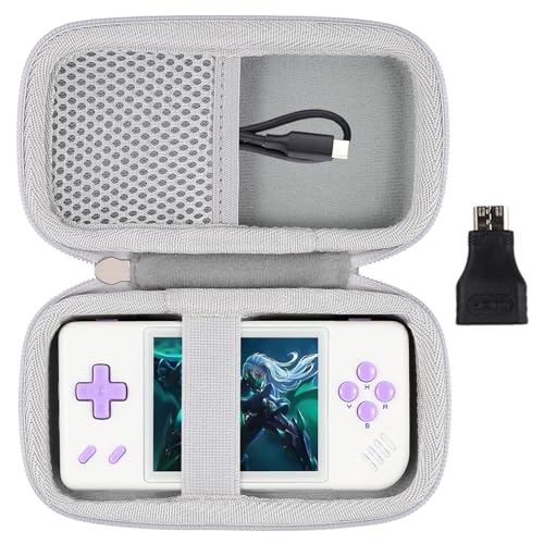 Khanka Harte Tragetasche aus Eva für die tragbare Retro-Spielkonsole RG28XX, Aufbewahrungsabdeckung mit 1 HDMI-Adapter, kompatibel mit dem 2,83-Zoll-IPS-Bildschirm RG28XX Retro, Tasche von Khanka