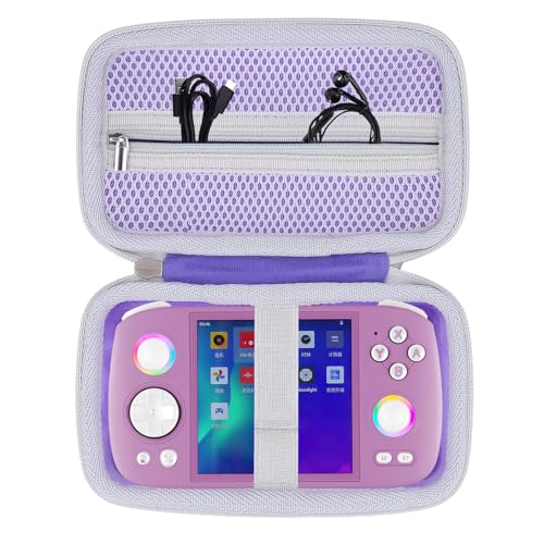 Khanka Hartschalenetui für Handheld-Spielkonsole RG Cube, Aufbewahrungs- und Tragetasche für 3,95-Zoll-IPS-Bildschirm, Android Arcade Unisoc T820-Prozessor, nur Etui, Lila von Khanka