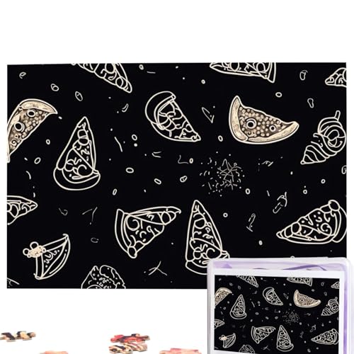 Pizza Constellation Puzzles 1000 Teile Personalisierte Puzzles Fotos Puzzle für Familie Bilderpuzzle für Erwachsene Hochzeit Geburtstag (74,9 x 50 cm) von Khiry