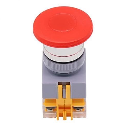 KiBcsLic 2x1 Stück 22mm Notfall Stop Push Button Box Reset Rot, Rot, 2 STK. von KiBcsLic