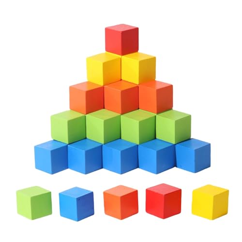 KiBcsLic 50 Stück Mathe Lernwürfel Quadratische Würfel Bauklötze Und Holzklötze Als Lernspielzeug Aus Holz Zum Erkennen von Farben Und Formen für Kinder Im Vo, Bunt, L KiBcsLic 50 Stück Mathe Lernwürfel Quadratische Würfel Bauklötze Und Holzklötze Als Lernspielzeug Aus Holz Zum Erkennen von Farben Und Formen für Kinder Im Vo, Bunt, L von KiBcsLic